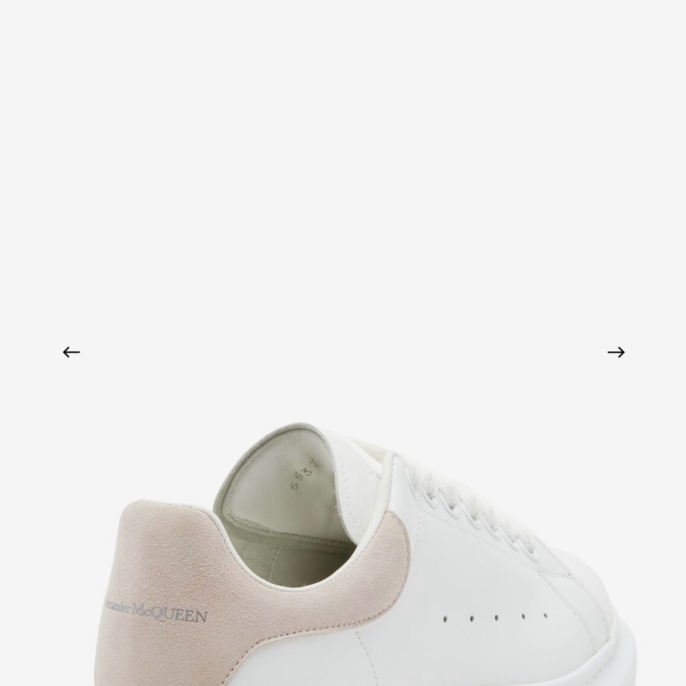 Alexander McQueen White and Blush Sneakers
